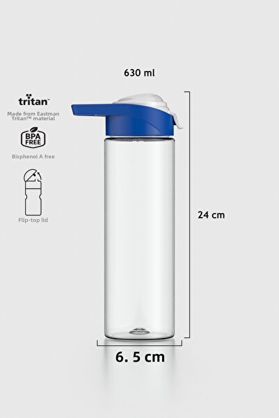 Renga زجاجة مياه جونو تريتان سعة 630 مل 911045 أزرق-رمادي