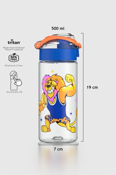 Renga قارورة مياه للأطفال من ترايتان بنمط ساغا سعة 500 مل 912014 أزرق