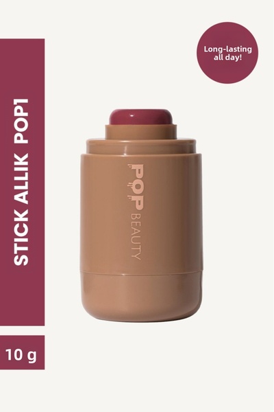 POP Beauty Natural Look, Moisturizing Effect, Cheek and Lip Color Stick Blush...