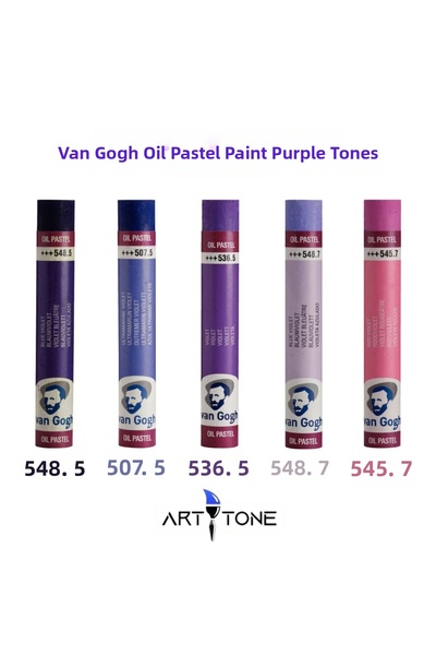 Talens Van Gogh Oil Pastel Set of 5 Purple Shades – for Artists & Students