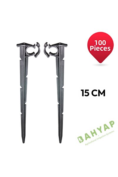 Bahyap Irigare prin picurare Clip Fixare țeavă 15cm scurtă - 100 buc
