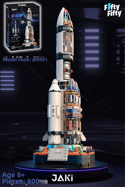 Vagonlife سلسلة جاكي سبيس/صاروخ الفضاء-JK8501 (+800 قطعة) مجموعة ألعاب تعليمية
