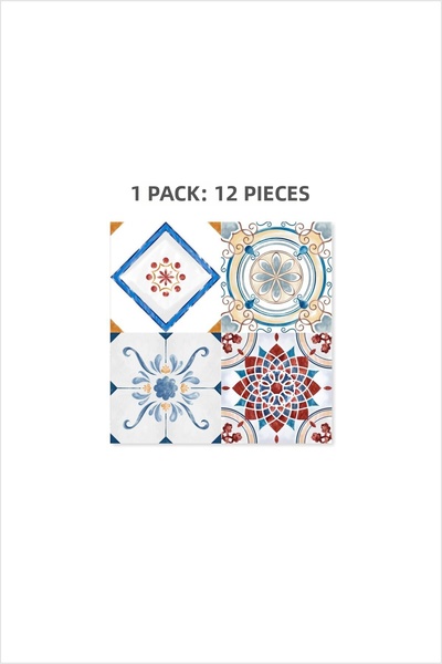 Piksel Grafik Autocolant pentru bucătărie și baie cu model retro mediteranean de plăci ceramice