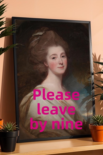 Saturn Портрет на Джейн Хоскинс Картина в рамка Моля, тръгвайте в девет часа ...