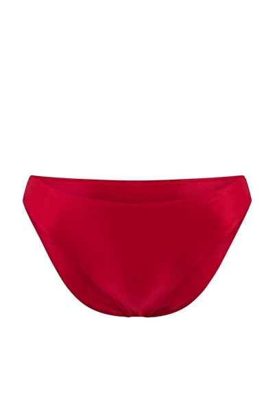Trendyol Collection Red Regular Waist Regular Basic Bikini Bottom Tbess26Ba00008