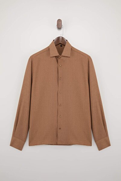 Trendyol Collection Mink Regular Men's Shirt Tmnss26Go00007