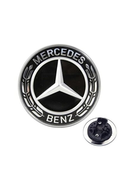 Xenon Bright Emblemă capotă Mercedes Benz 57MM Negru