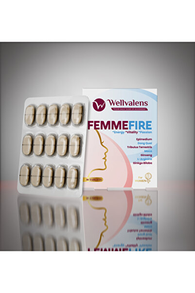 Wellvalens FemmeFire 30 Tablet Kadınlara Özel Bitkisel Desteği Maca Ginseng K...