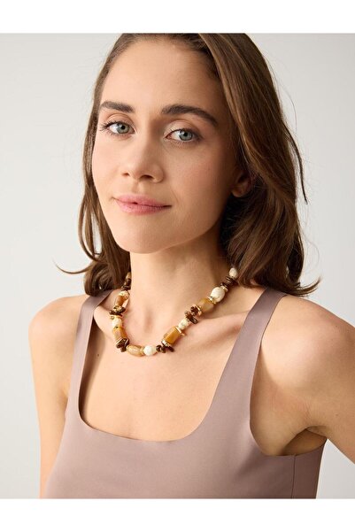 Jimmy Key قلادة قابلة للتعديل مرصعة بالأحجار غير المتماثلة