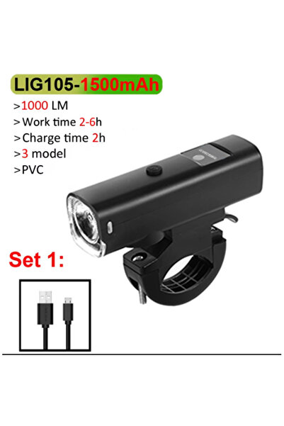 Choice مصباح دراجة ذكي NEWBOLER مقاوم للمطر بمنفذ USB LED بقوة 1500 مللي أمبي...