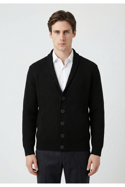 Felix Hardy Button Closure Detailed Knitwear Cardigan - Black
