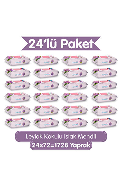 Paddlers Leylak Kokulu Islak Mendil 24x72 li Koli (1728 Yaprak)