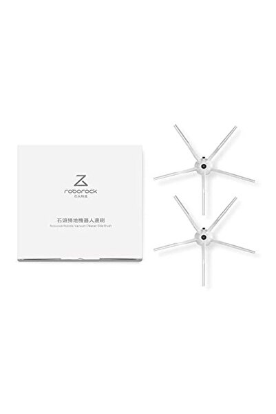 Roborock S5, S6, S7, Q7, Q7 Max Serisiyle Uyumlu Slikon Yan Fırça *2 Adet Beyaz