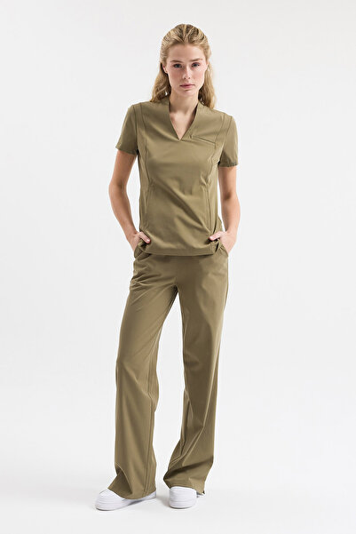 Rhow Chicago Beli Lastikli Haki Scrubs Pantolon