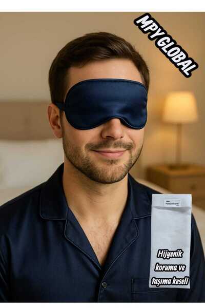 MPY GLOBAL Mască de dormit moale și ușoară din satin de mătase pentru un somn...