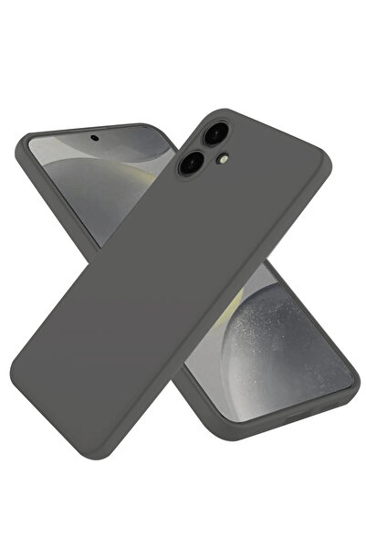 Ş&A BOUTIQE حافظة نيو فيس لهاتف سامسونج جالاكسي A06 سيليكون أول - رمادي