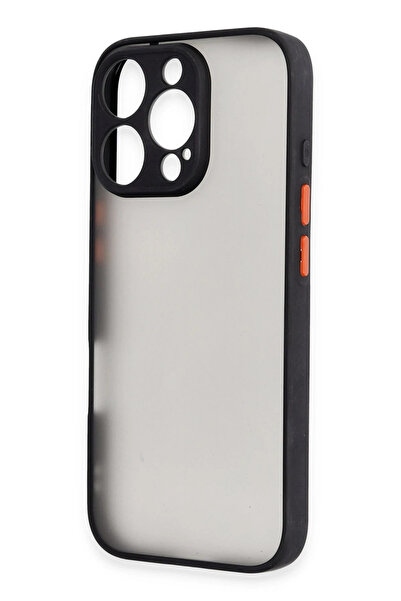 CT STONES حافظة نيو فيس لهاتف آيفون 16 برو من السيليكون مونتريال - أسود