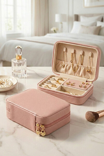 Morlay Luxury Large Size Jewelry Bag with Earring Holder, Velvet Interior Com...