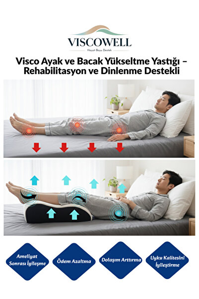 ViscoWell Visco Ayak ve Bacak Yükseltme Yastığı