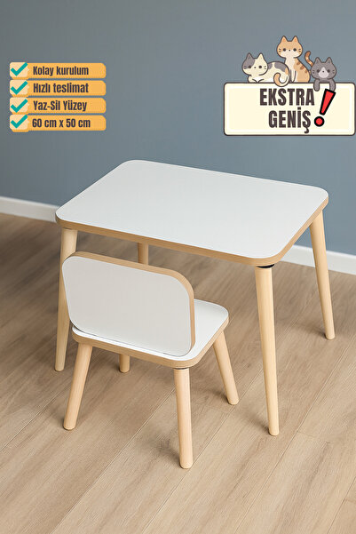 MESAVİSTA Çocuk Aktivite Masası, Etkinlik Masası, Montessori Düz Çalışma Masa...