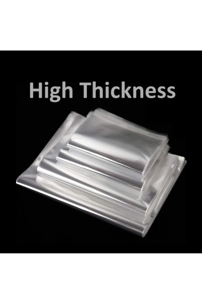 FEMININO 200 Plastic Bags self sealing Cellophane Crystal Shiny Clear Transparent Self-Adhesive (12x15cm)