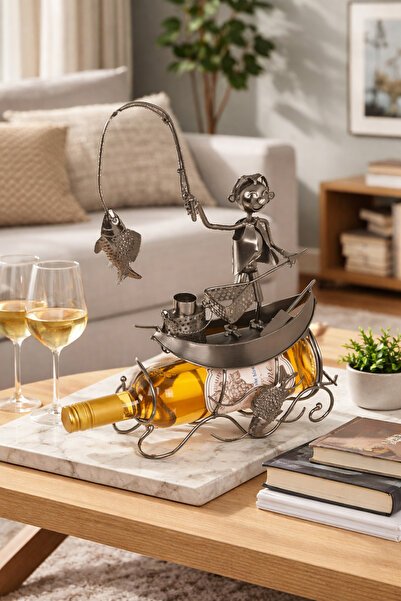 Out of The Blue KG Metal Glass Holder – Artistic Design Fisherman