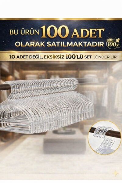 Home 100'lü Şal Eşarp Askısı Kaliteli Kuğu Askı ŞEFFAF Dolap Düzenleyici