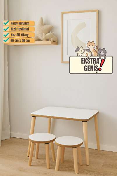 MESAVİSTA Çocuk Aktivite Masası, Etkinlik Masası, Montessori Düz Çalışma Masa...