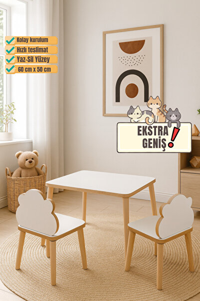 MESAVİSTA Çocuk Aktivite Masası, Etkinlik Masası, Çocuk Düz Çalışma Masası-sa...