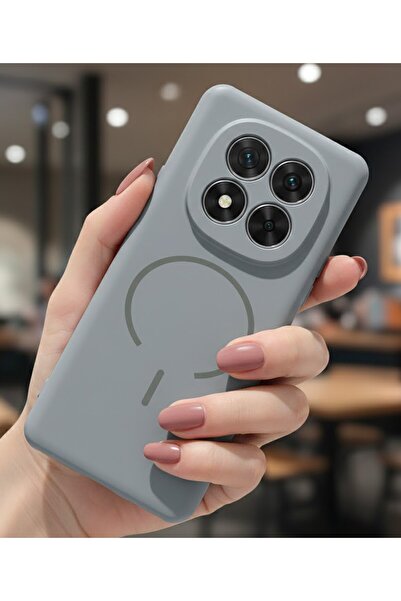 Xiaomi Redmi Note 14 Pro 4G Kılıf Kamera Korumalı Magsafe Şarj Özellikli Sert Silikon Meta Kapak