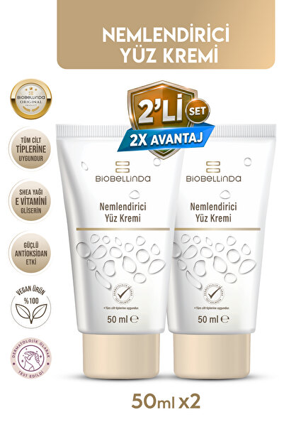 BioBellinda Doğal Bakım Kremi Nemlendirici yüz kremi 50 ml (2'Lİ SET)
