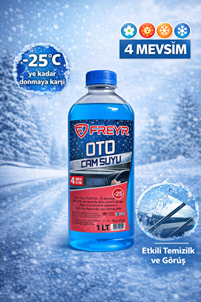 FREYR 4 Mevsim Antifrizli Şampuanlı Oto Cam Suyu 1lt -25c°