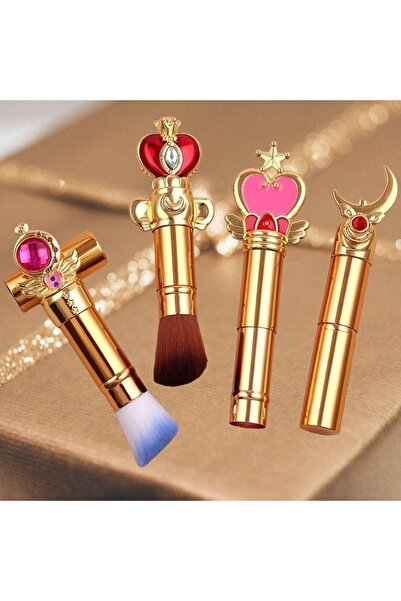 EDA LUXURY BEAUTY 4-Piece Makeup Brush Set - Special Lid, Fancy Contour, Blus...