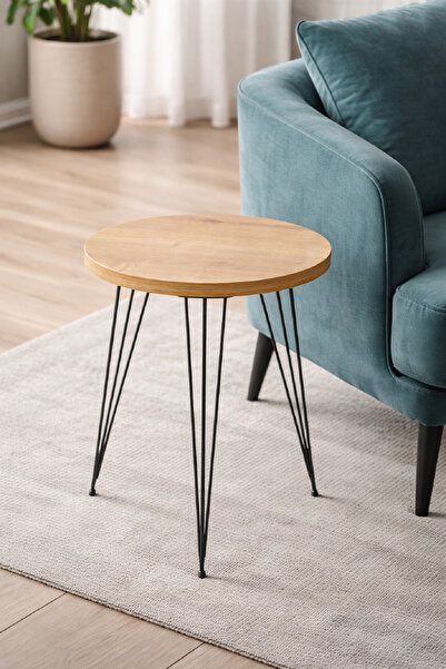 MESAVİSTA Zigon Sehpa, Tekli Zigon Sehpa, Yuvarlak, Dekoratif, Özel Tasarım- ...