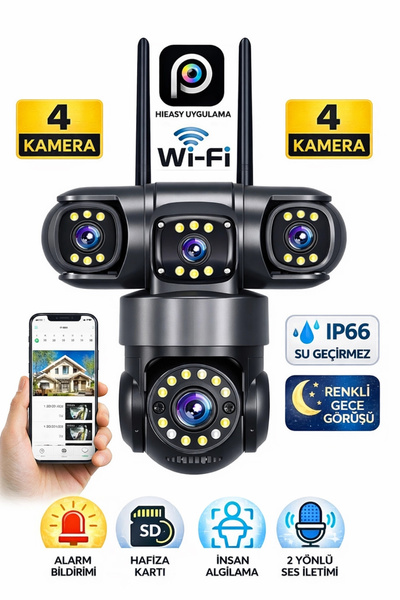 Blackbird Game Center Ztech ZR-Z6PRO 4K Ultra HD 4 Kameralı Wifi Akıllı Güven...