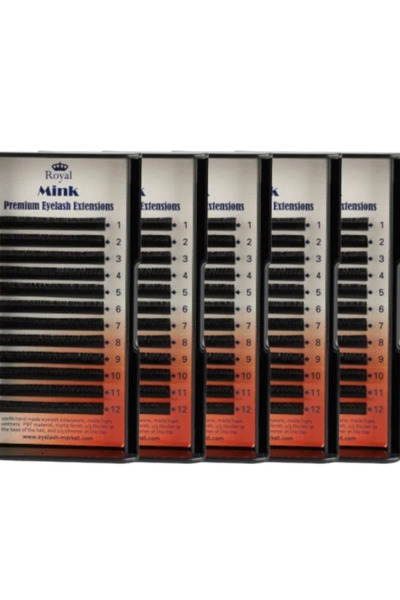 Royal Beauty 5 boxes of Royal Premium Mink Eyelash Extensions – 9-13 mm, M Cu...