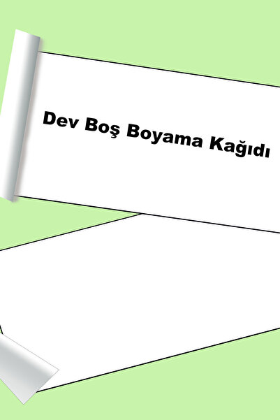 metafortoys Boş Dev Boyama Kağıdı 2 metre x 62 cm Kağıt Aktivite Rulosu