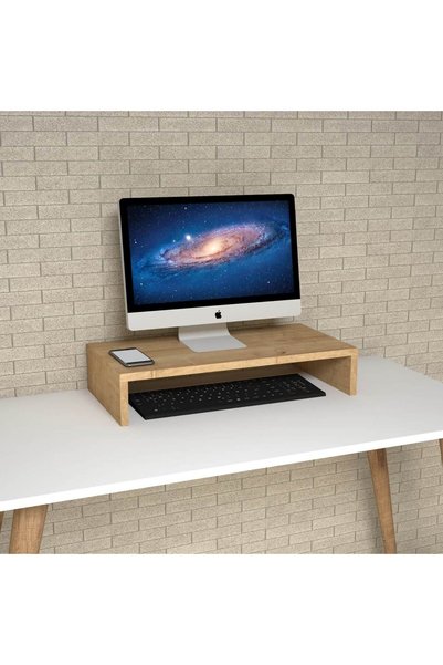 Alina Dizayn Menekşe Monitor Riser, Desktop Organizer, Laptop Stand