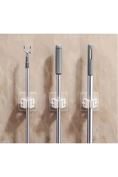 Özlem Toys 4 Adet Pratik Fırça Mop Süpürge Paspas Düzen Askısı