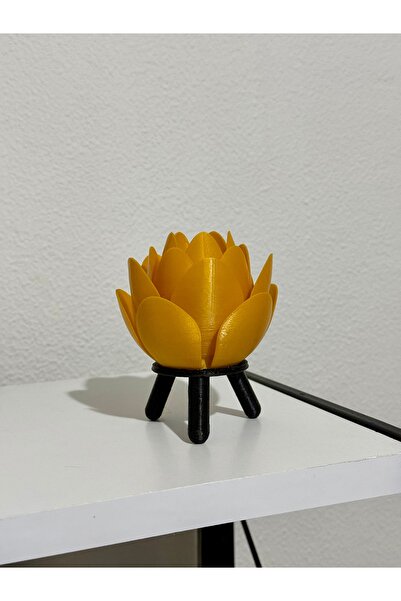 HD1001 Gold Lotus Lamba Bohem Gece Lambası Modern Mini Abajur Ev Dekoru Süs I...