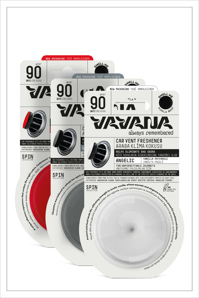 VAVANA Araba Klima Kokusu, Spin Oto Kokusu, Otomobil Kokusu 3'lü Set - Neutra...