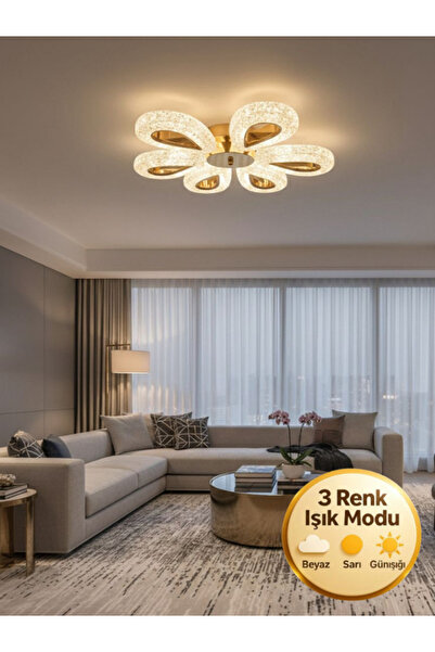 Litra Lighting Damla Model 6"lı Gold 3 Renk Modu Ledli Modern Tavana sıfır Sa...