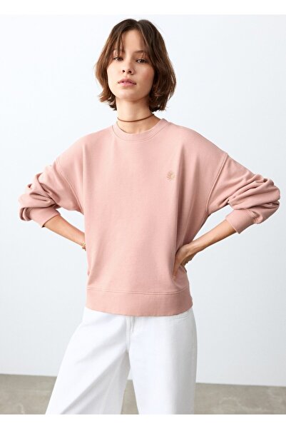 Mango Teen Desenli pamuklu sweatshirt