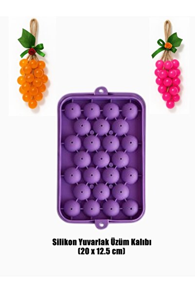 HepsiSepette Silikon Yuvarlak Sabun Üzüm Salkımı Yapımı Kalıbı Silikon Üzüm K...