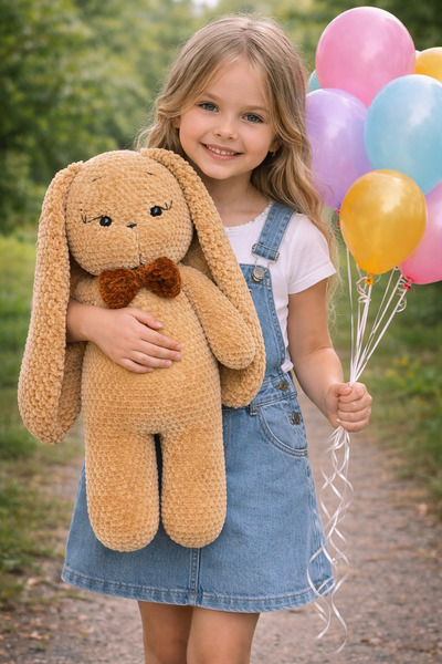 Name Embroidered 60cm Oversized Handmade Amigurumi Rabbit Plush Toy Gift