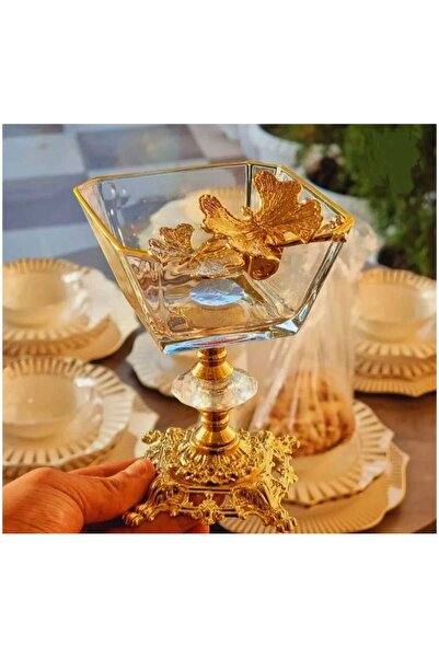 ÇNR Home Collection KAREN 6 ADET KELEBEKLİ DÖKÜM AYAKLI KASE MAGNOLİA, DONDUR...