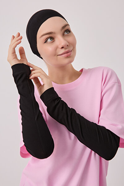 SilkTouch Black Turban Hijab Sleeves