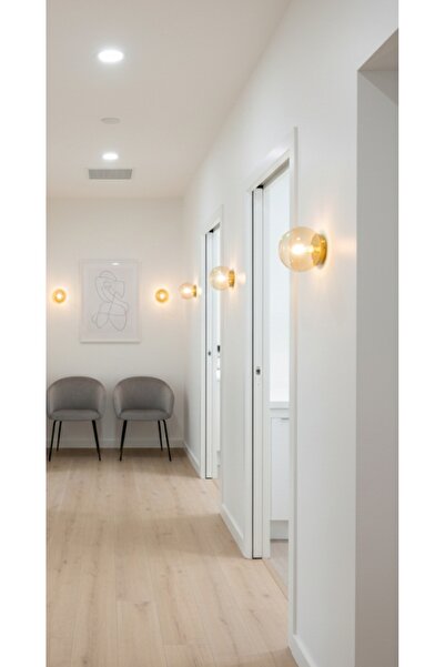 Muga LUX Bal Rengi Cam Aplik – Modern Duvar Aydınlatması Oturma odası Yatak b...