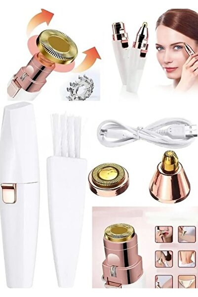 Skygo 2 Başlıklı Yüz Tüy Alıcı Kaş Bıyık Kıl Epilasyon Aleti Şarjlı