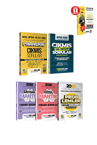 Yediiklim Yayınları 2026 KPSS AGS ALES DGS Çıkmış Sorular Paragraf Problemler...